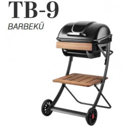 Teba TB-9 Barbekü Kapaklı Tekerlekli Mangal